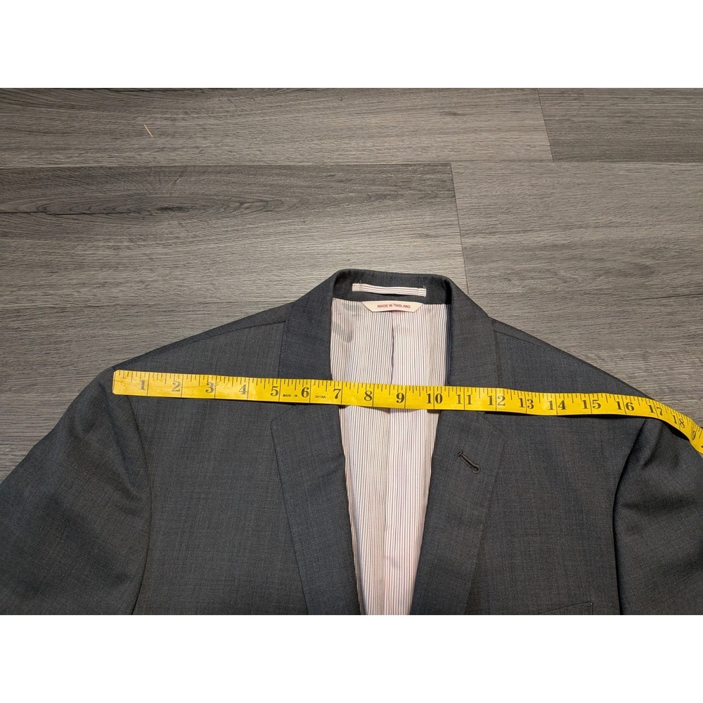 Brooks Brothers Men's‎ Gray 100% Wool Marzotto Fabric Sports Coat Size 42L - Picture 10 of 11